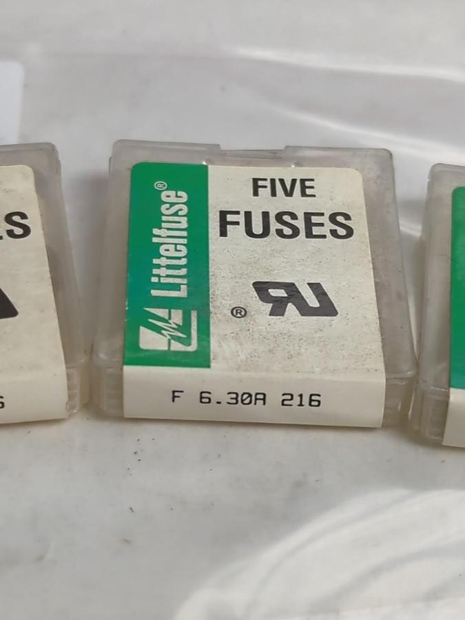 LITTELFUSE,F 6.30A 216,FUSE LOT OF 30 PCS NOS