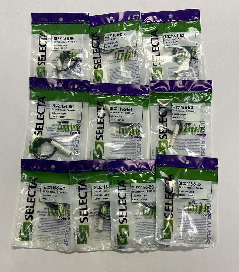 SELECTA,SL32115-5-BG,INDICATOR LIGHT LOT OF 10 NEW