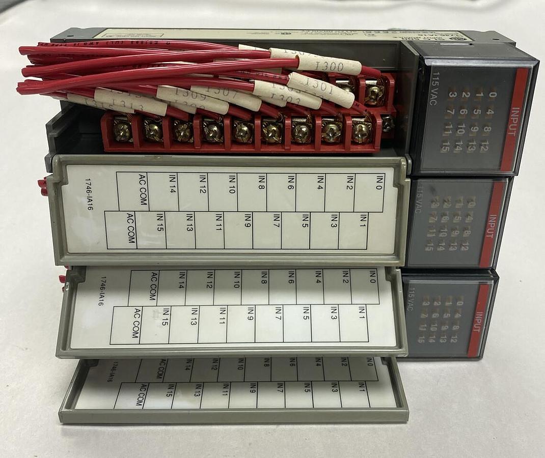 Used Allen-Bradley,1746-IA16,Ser C SLC 500 Input Module LOT OF 3