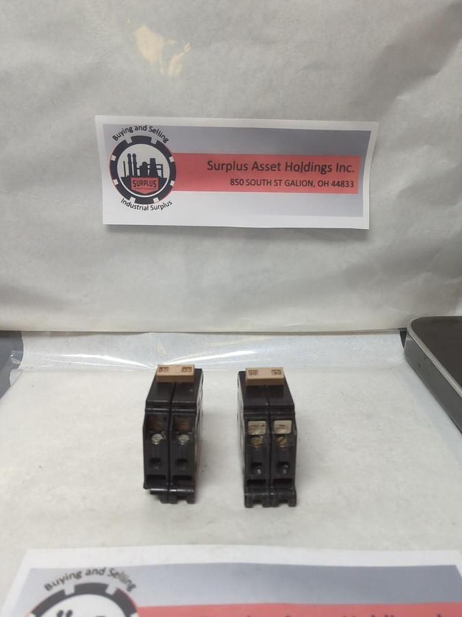Used CUTLER-HAMMER,CH230,CIRCUIT BREAKER 30 AMP 2-POLE LOT OF 2 PRE-OWNED