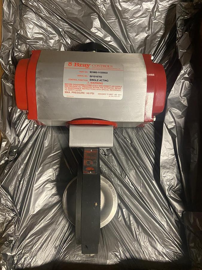 Used Bray Controls ,93-1602-11325532,Pneumatic Actuator 6IN Valve B16.34 150# 285PSI