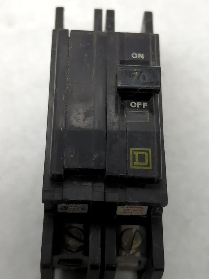 Used SQUARE D,HACR270,CIRCUIT BREAKER 70 AMP 2-POLE PRE-OWNED