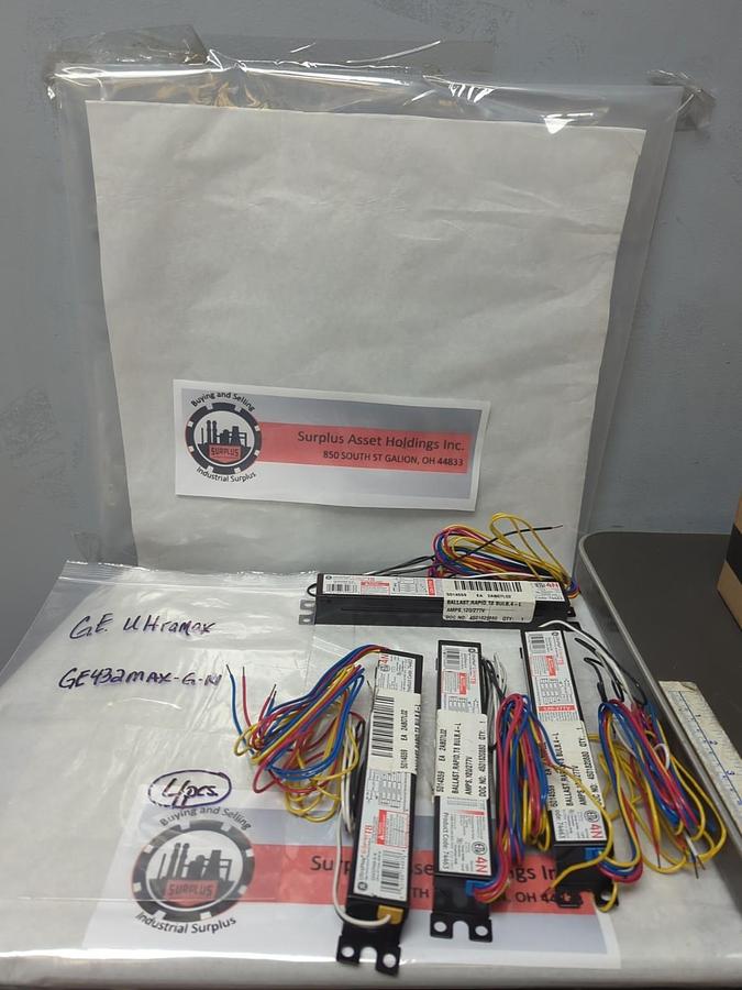 GE ULTRAMAX,GE432MAX-G-N,BALLAST 120-277V LOT OF 4 NOS