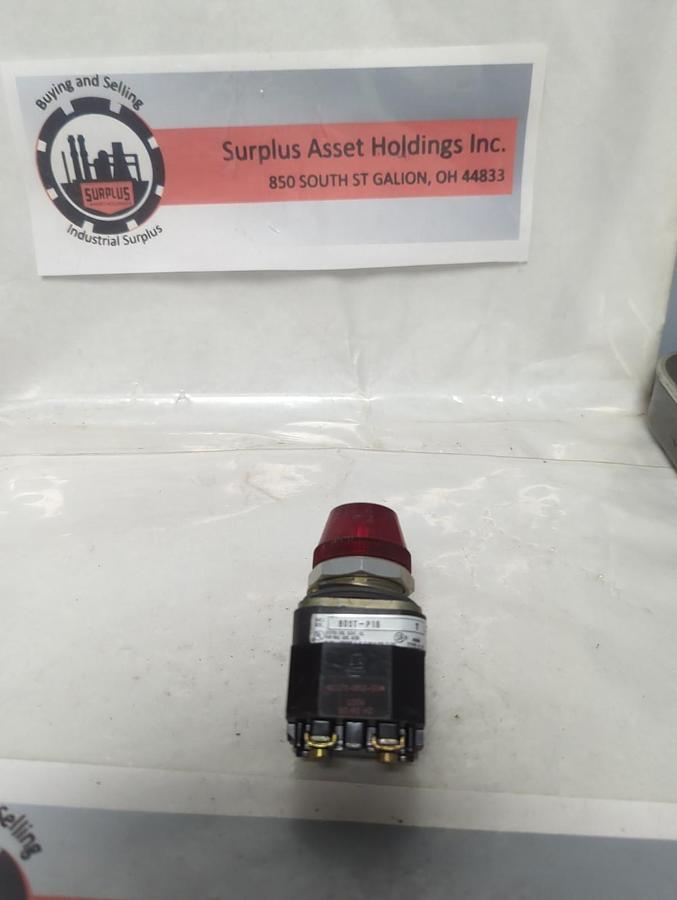 Used ALLEN BRADLEY,800T-P16,SERIES T RED PUSHBUTTON PRE-OWNED