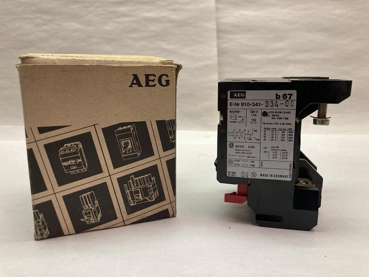 Used AEG,b 67 E-Nr 910-341-334-00,Thermal Overload Relay