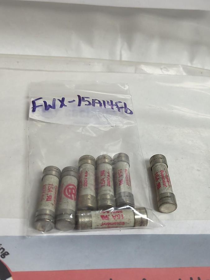 Used COOPER BUSSMANN,FWX15A14Fb,15 AMP FUSE LOT OF 7 PRE-OWNED
