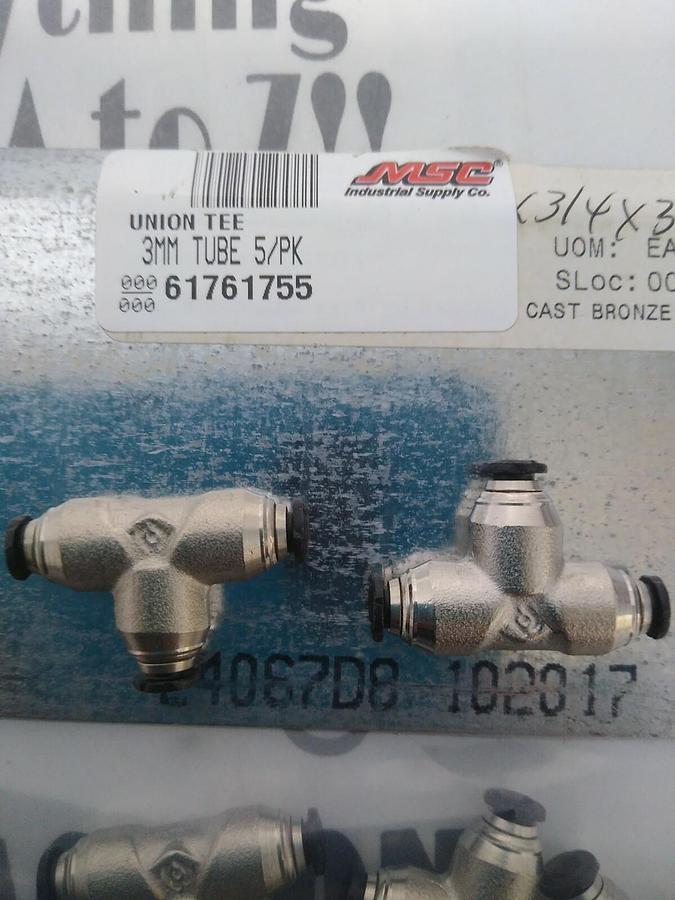 UNBRANDED,61761755,TUBE UNION TEE 3MM OD LOT OF 14