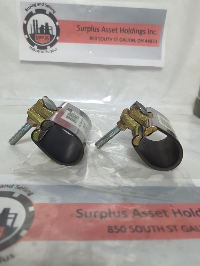 Used JONES STEPHENS,R30-150,REPAIR CLAMP 1-1/2 X 3 INCH LOT OF 2 PRE-OWNED