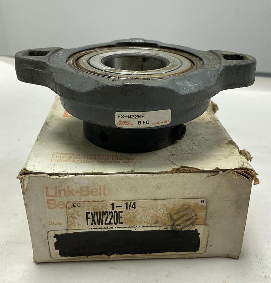Used Link-Belt,FXW220E,Flange Ball Bearing 1-1/4 IN NOS