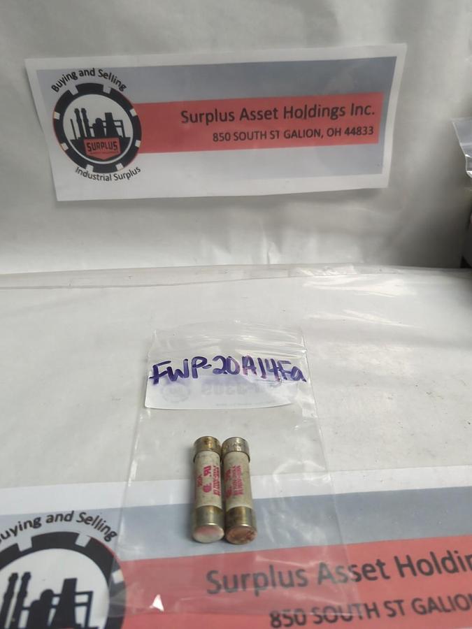 Used COOPER BUSSMANN,FWP-20A14Fa,20 AMP FUSE LOT OF 2 PRE-OWNED