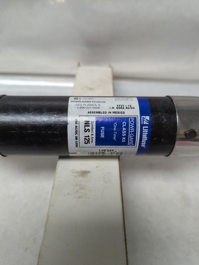 LITTELFUSE,NLS 125,POWR-GARD 125 AMP FUSE NOS