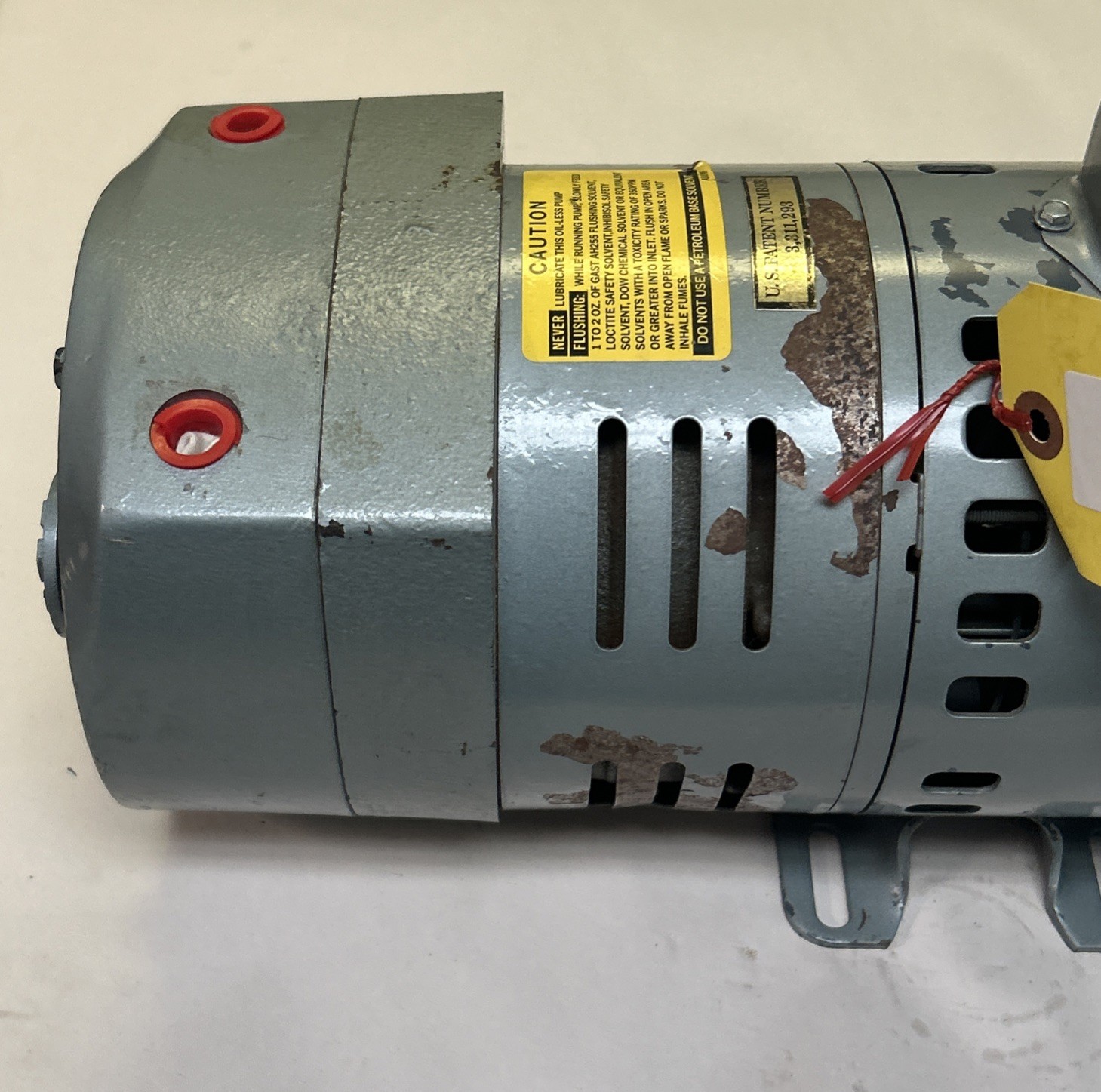Used GAST,0823-10Q1-G271X,VACCUM PUMP COMPRESSOR / 5KC47KG1533AX 1/2HP 115/208-230V