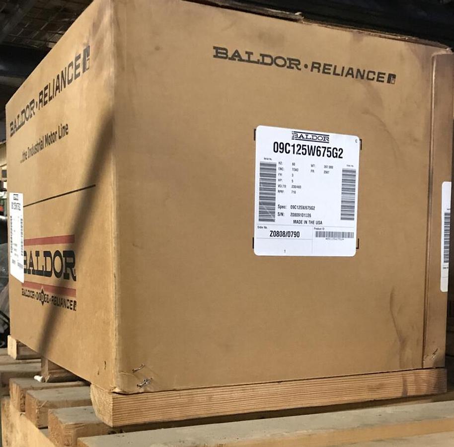 Used Baldor,09C125W675G2,Motor 5Hp 710RPM 236/460V Frame 256t