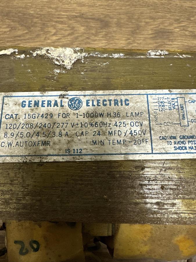 Used General Electric,15G7429,Ballast Transformer