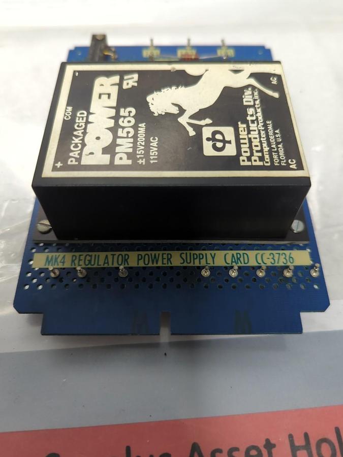 Used POWER PRODUCTS,PM565,POWER SUPPLY + MK4 POWER SUPPLY REGULATOR CARD USED