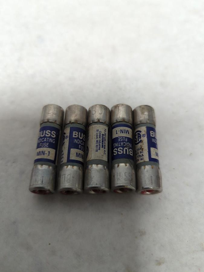COOPER BUSSMANN,MIN-1,INDICATING FUSE LOT OF 5 NOS