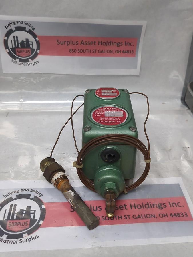 Used SOLON,5PS/32,PRESSURE SWITCH NAMA 4 RANGE 100 DM 3/8/85 PRE-OWNED