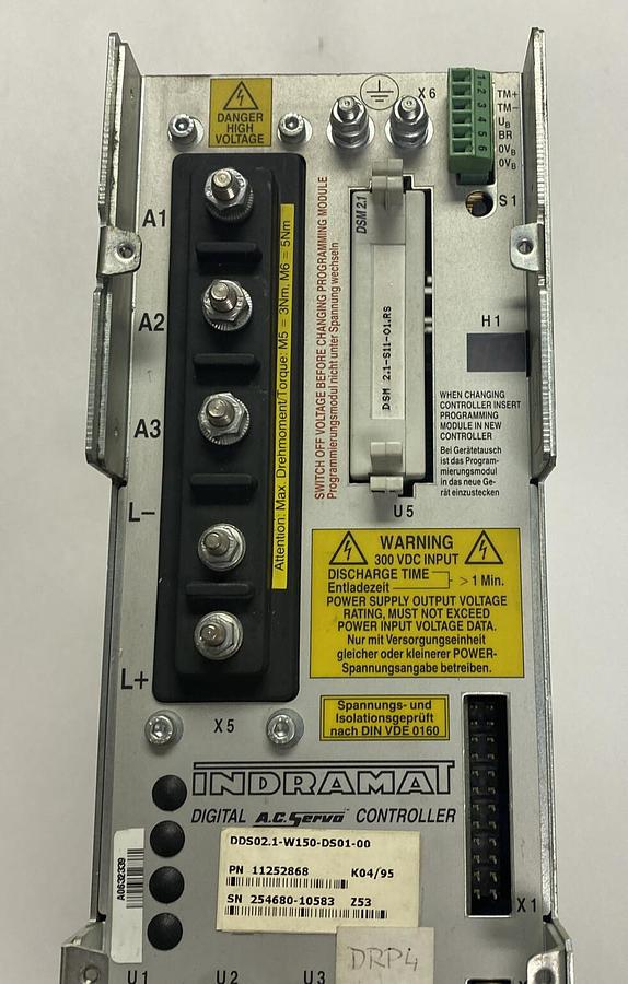 Used INDRAMAT,DDS02.1-W150-DS01-00,SERVO DRIVE CONTROLLER