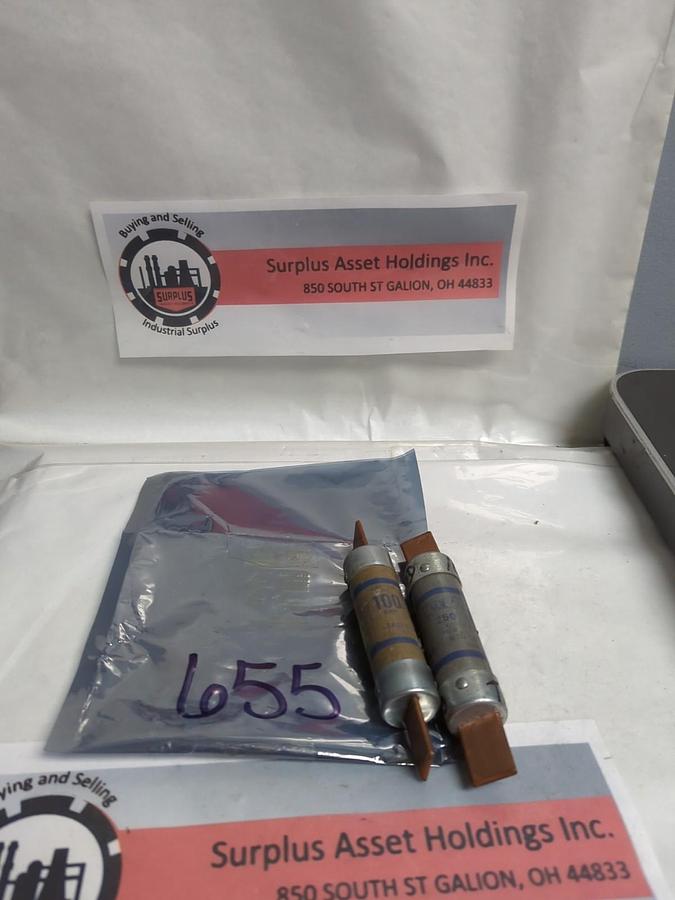 Used EAGLE,655,100 AMP FUSE LOT OF 2 PRE-OWNED