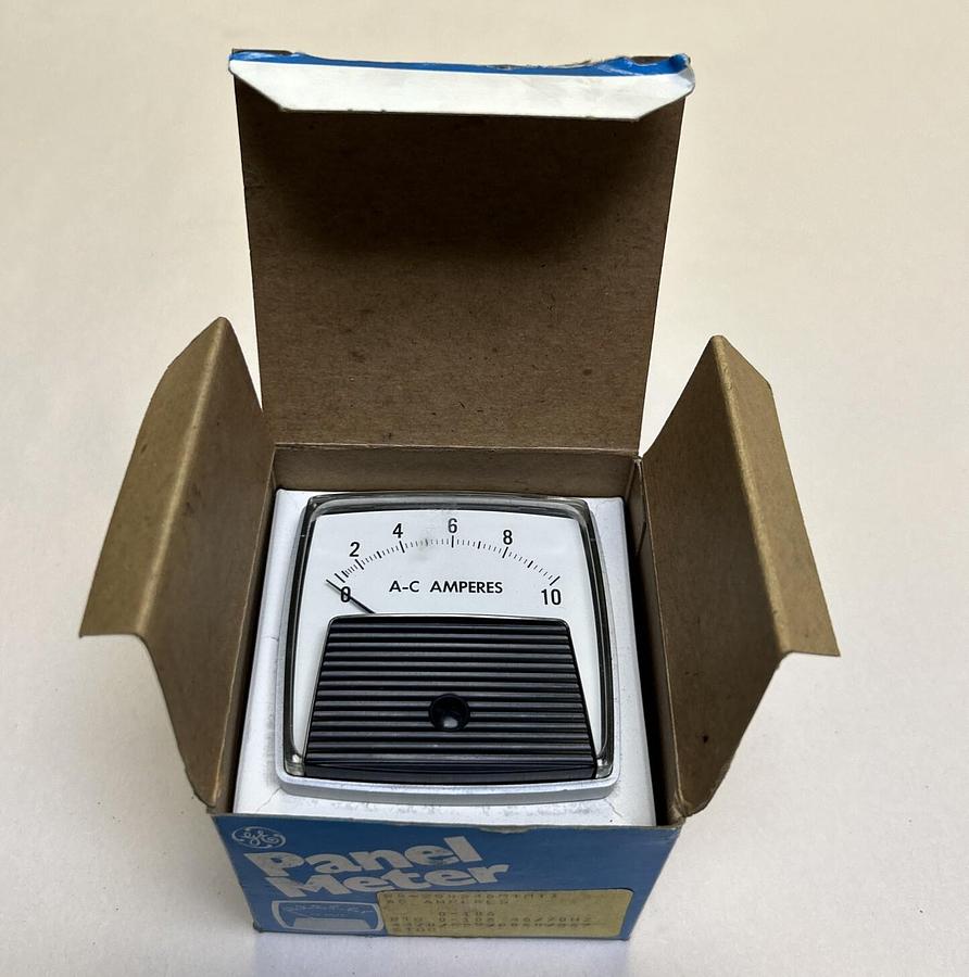 Used GENERAL ELECTRIC,50-250240MTMT1,PANEL METER 0-10A-C AMPERES NEW