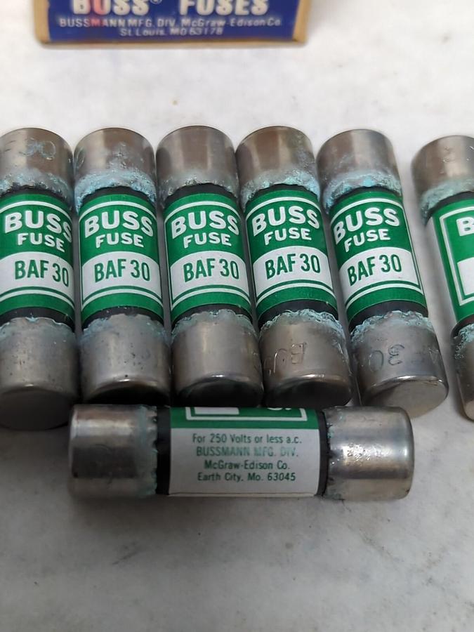COOPER BUSSMANN,BAF-30,30 AMP FUSES BOX OF 10 NOS