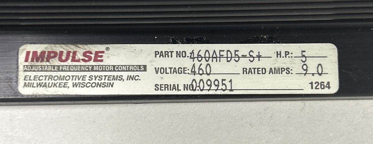 Used ELECTROMOTIVE,460AFD5-S+ GII,DRIVE 5HP REFURBISHED