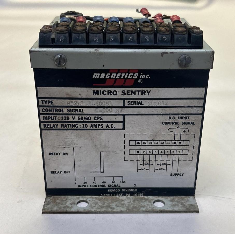 Used MAGNETICS INC,HD2E1-1-50051,VOLTAGE TRANSDUCER 120V