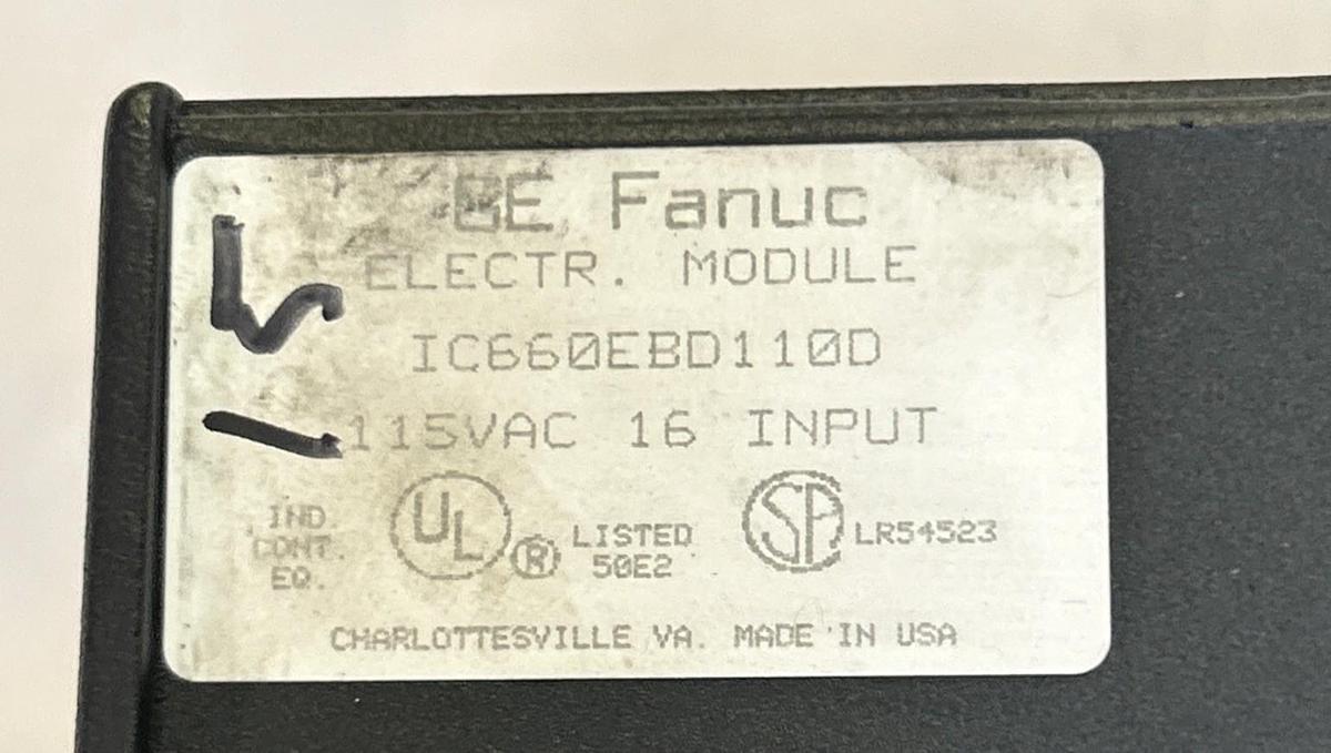 Used GE FANUC,IC660BBD110D,GENIUS INPUT MODULE 115V