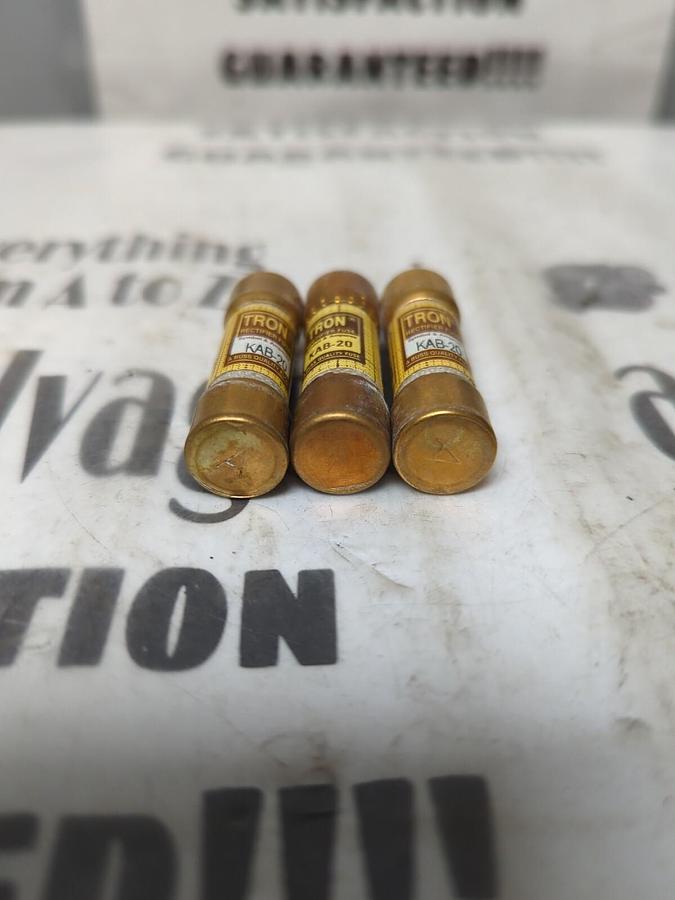 COOPER BUSSMANN,KAB-20,TRON FUSES LOT OF 3 NOS