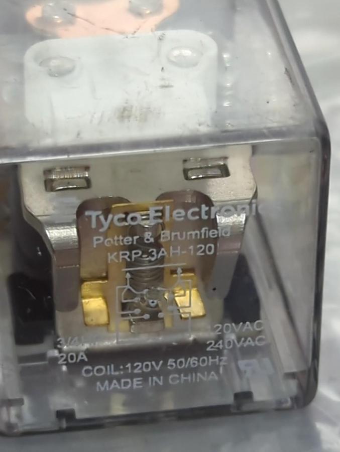 Used P&B,KRP3AH-120,PLUG IN RELAY 8-PIN LOT OF 2 PRE-OWNED