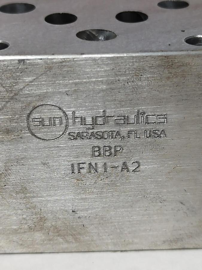 Used SUN HYDRAULICS,BBP,MANIFOLD IFNI-A2 WITH PPFB-LAN CARTRIDGE VALVE PRE-OWNED