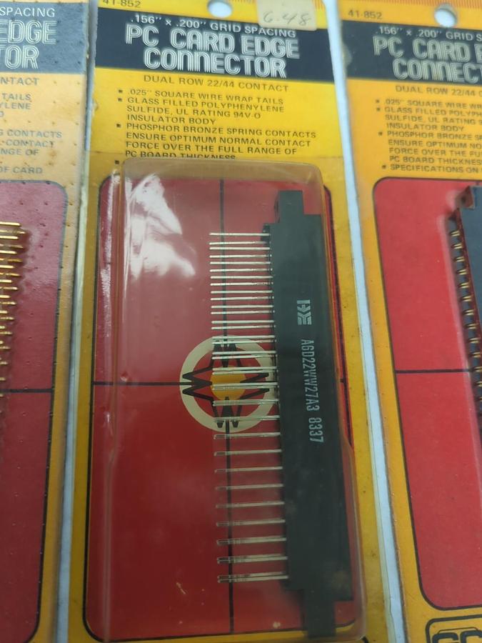 GC ELECTRONICS,41-852,DUAL ROW 22-POS 44-PIN PCB EDGE CONNECTOR LOT OF 3 NOS