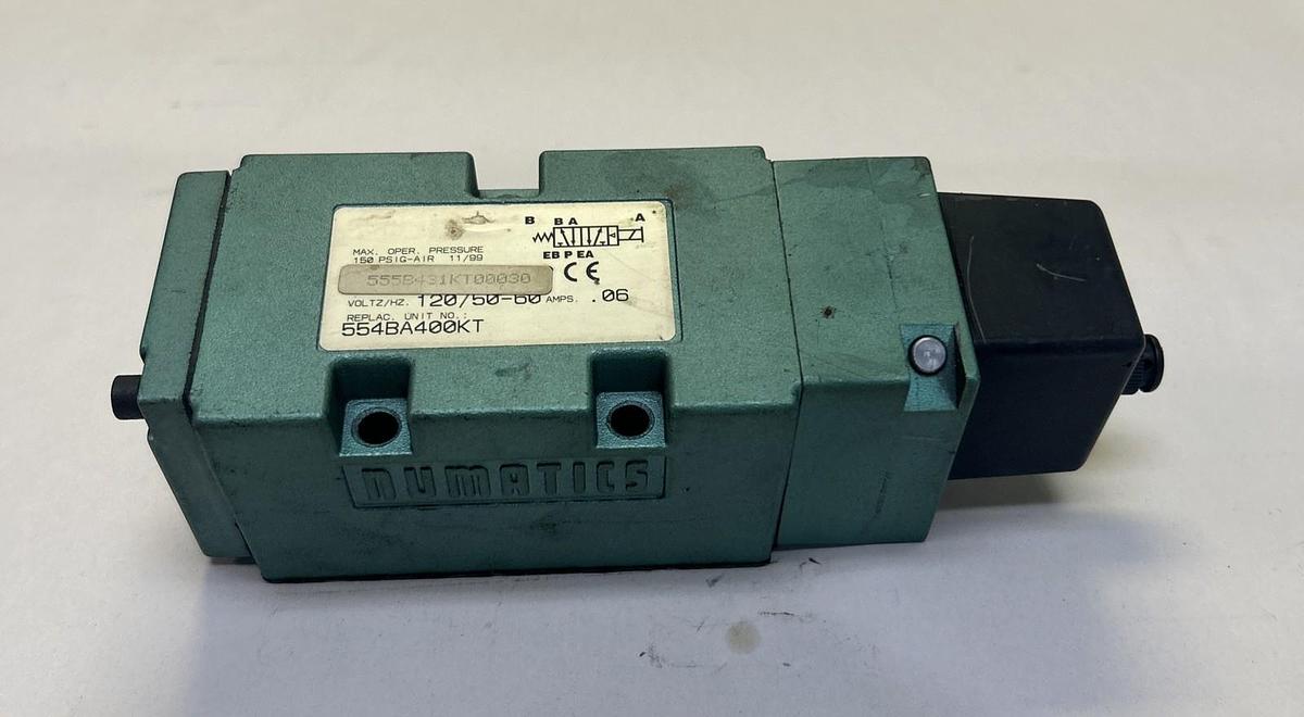 Used ASCO,554BA400KT,SOLENOD VALVE 150 PSIG