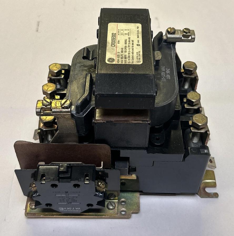 Used GENERAL ELECTRIC,CR305E002,SIZE 3 CONTACTOR 100A 600V