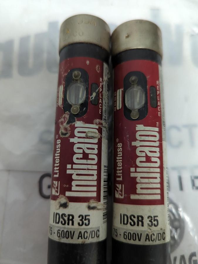 LITTELFUSE,IDSR-35,INDICATOR 35 AMP FUSE LOT OF 2 NOS