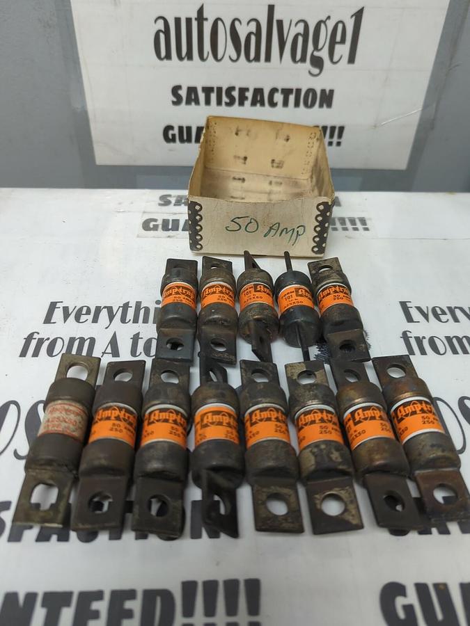 SHAWMUT,A25X50,AMP-TRAP TYPE-4 FUSES LOT OF 13 NOS
