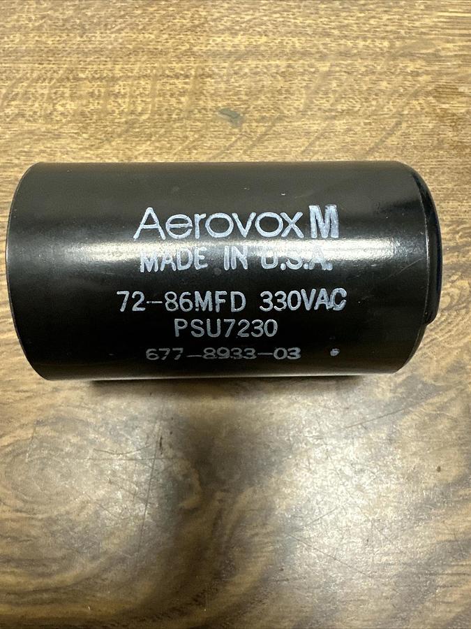 Aerovox,72-86MFD,330VAC Round Capacitor