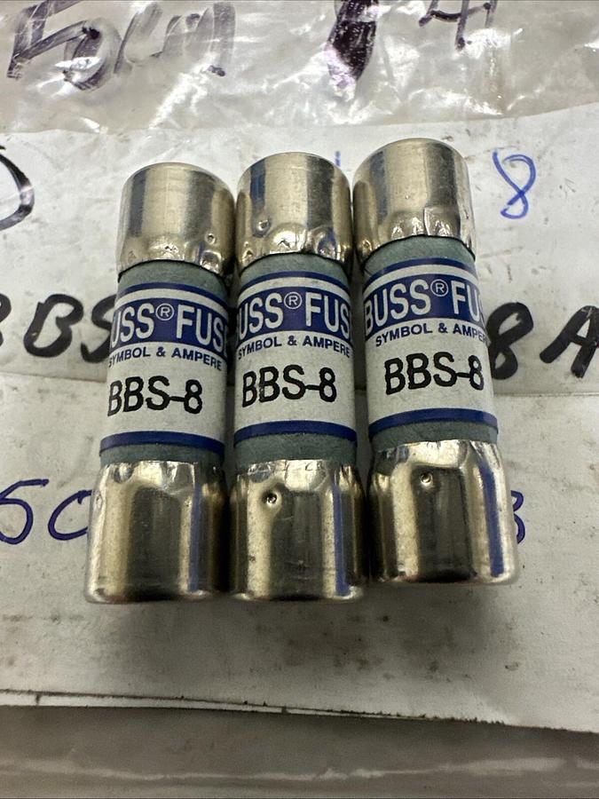 Buss,BBS-8,Fast Acting Fuse LOT of 3