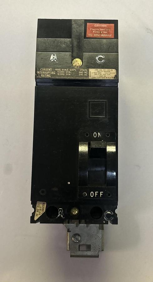 Used SQUARE D,FA24060AC,I-LINE CIRCUIT BREAKER 60A 600V 2P