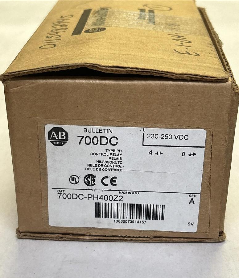 Used ALLEN BRADLEY,700DC-PH400Z2,CONTROL RELAY NEW