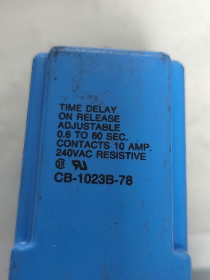 Used P&B,CB-1023B-78,TIMER RELAY 0.6 TO 60 SECONDS PRE-OWNED