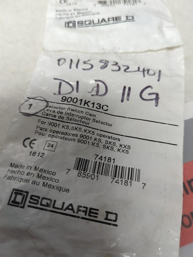 SQUARE D,9001K13C,SELECTOR SWITCH CAM LOT OF 10 NOS