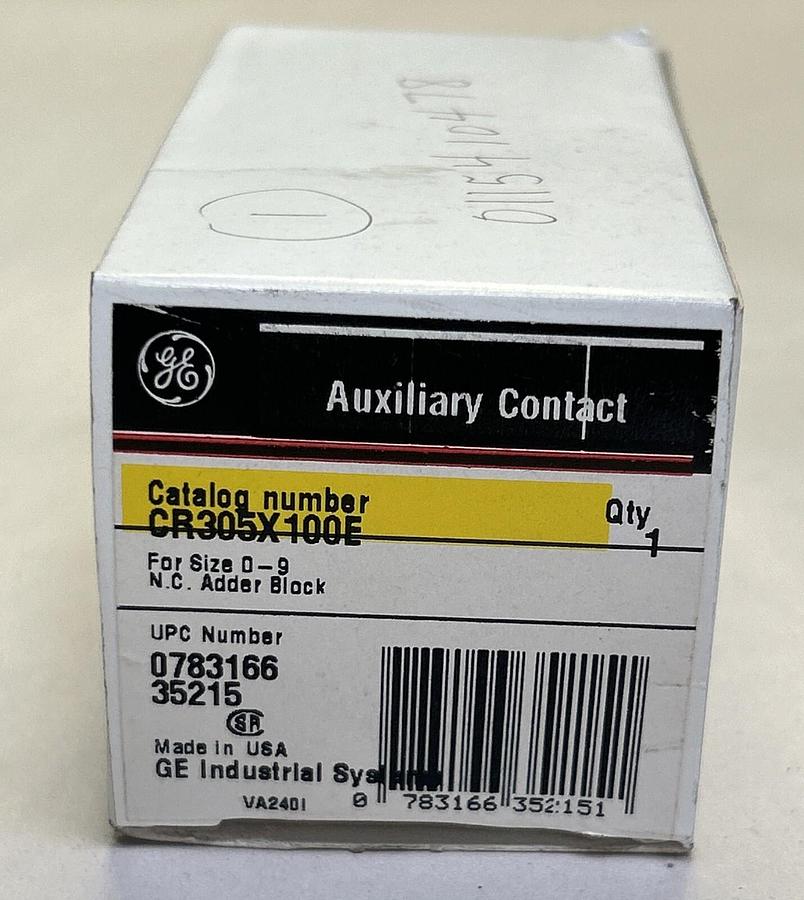 Used GE,CR305X100E,AUXILIARY CONTACT NEW
