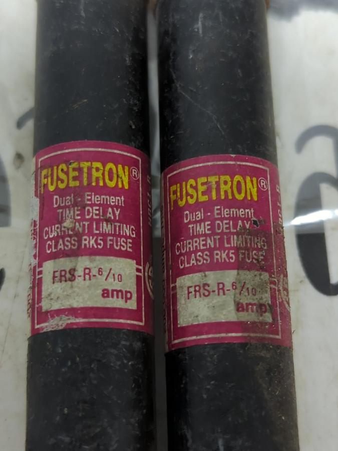 COOPER BUSSMANN,FRS-R-6/10,FUSETRON FUSES LOT OF 2 NOS