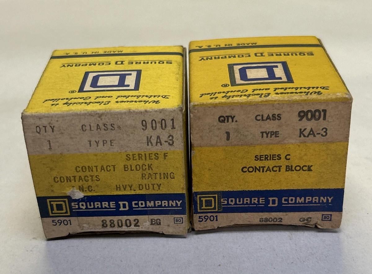 SQUARE D,9001KA-3,CONTACT BLOCK LOT OF 2 NOS