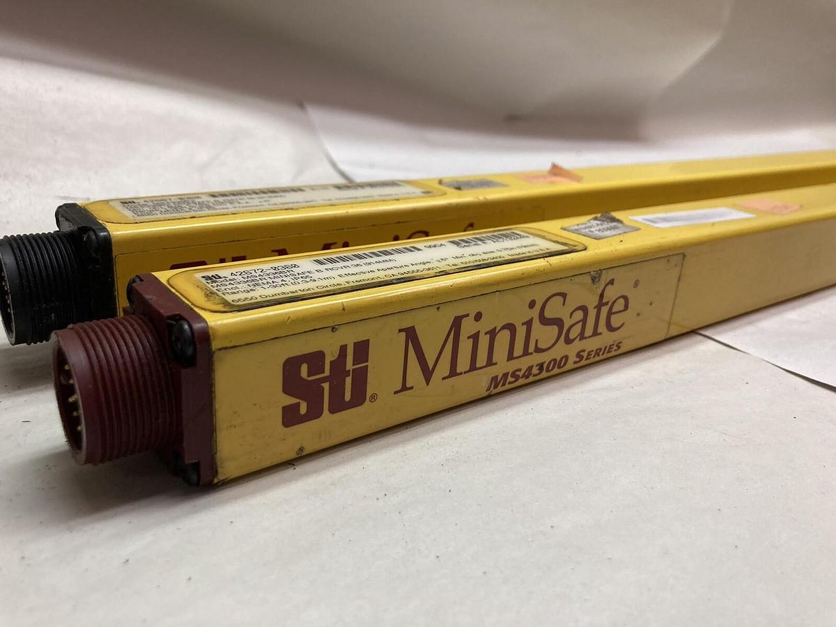 Used STI,MS4336BR Receiver/MS4336BX Emitter, Safety Light Curtain