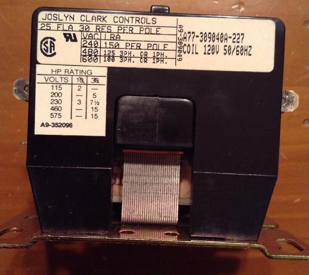 Joslyn Clark,DP3C253-120,Definite Purpose Contactor  25 AMP FLA 3-Pole