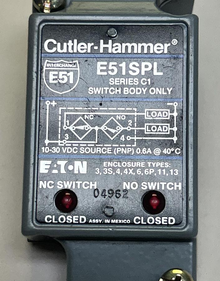 Used EATON CUTLER-HAMMER,E51SPL,SWITCH BODY ONLY