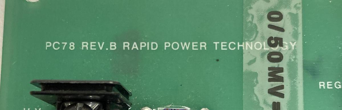 Used RAPID POWER TECHNOLOGIES,PC78,CONTROL BOARD