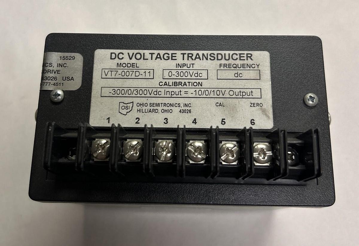 OHIO SEMITRONICS,VT7-007D-11,DC VOLTAGE TRANSDUCER NOS